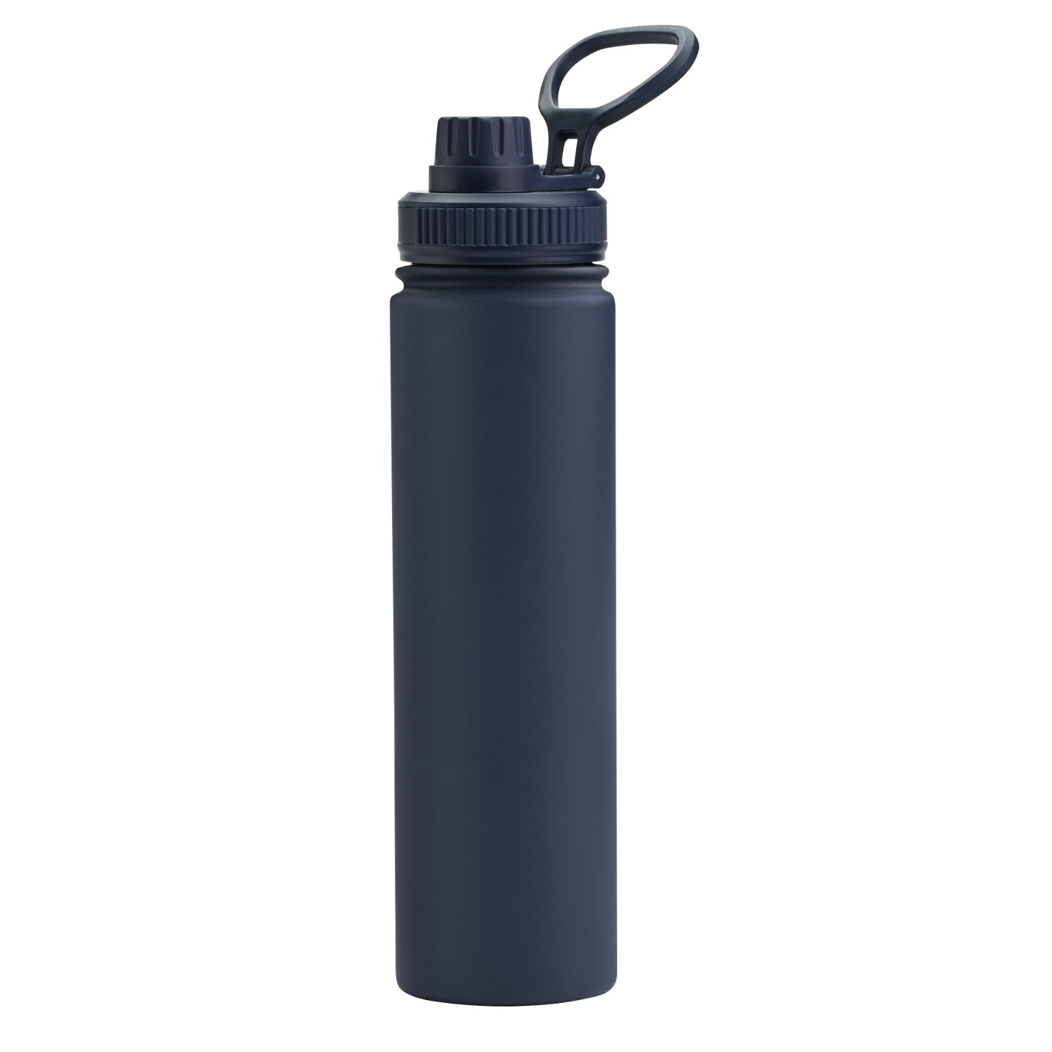 navy blue reusable bottle with business logo 750ml