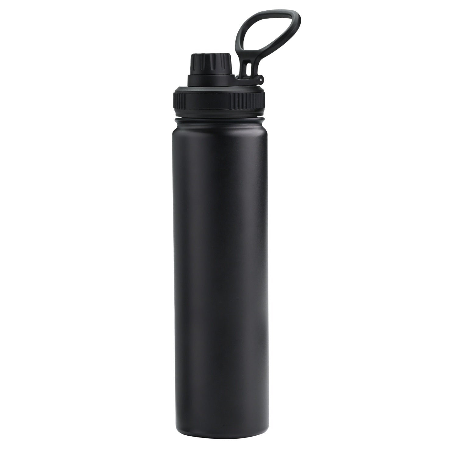 black stainless steel bottle with company logo - 750ml 25oz