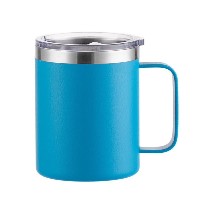 coffee mugs with company logo in blue
