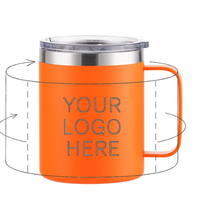 coffee mugs with company logo in orange