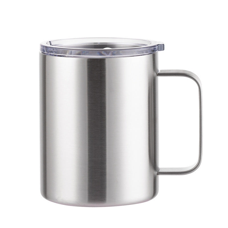 coffee mugs with company logo in plain steel