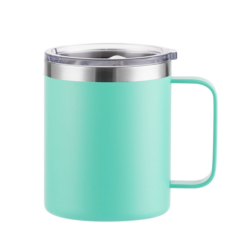 coffee mugs with company logo in aqua blue