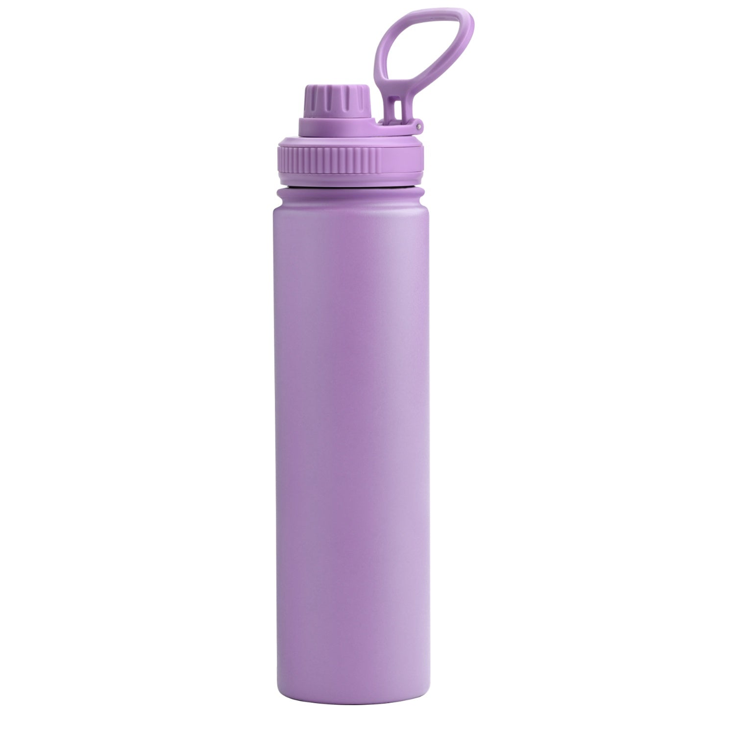 purple reusable water bottle with business logo 25oz