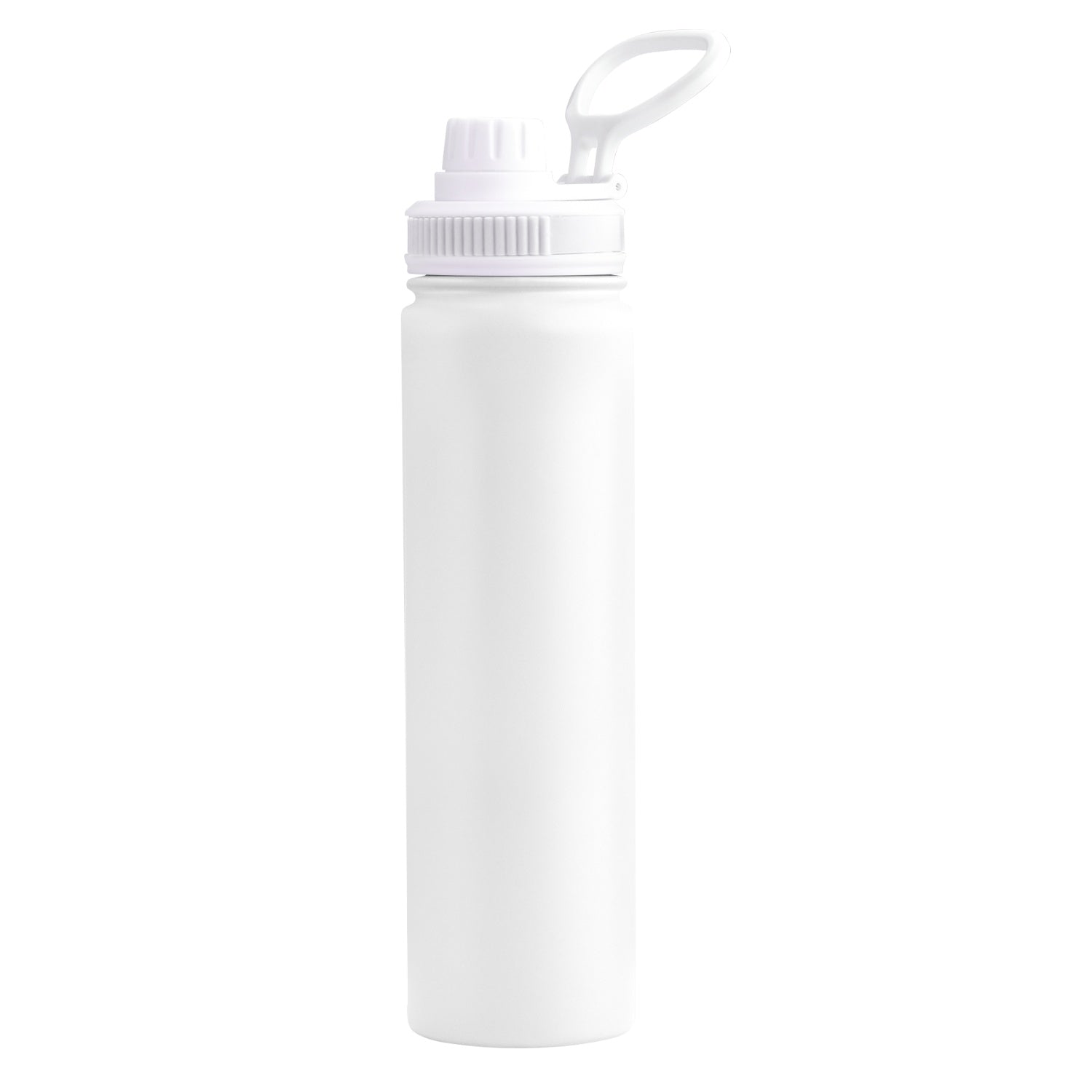 reusable water bottle with company logo in white 750ml 25oz