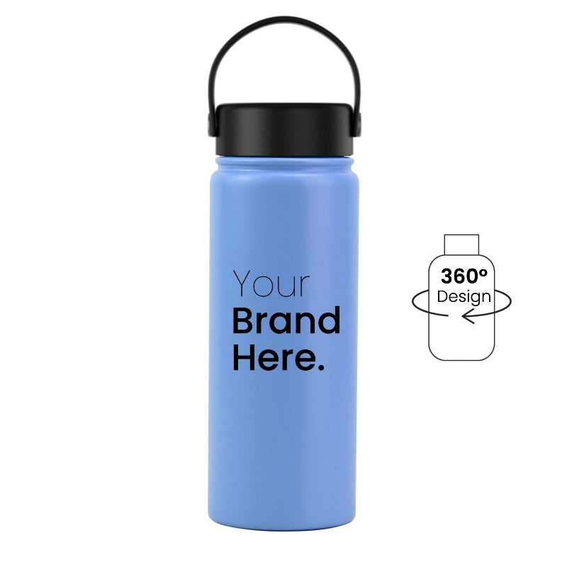 Blue 550ml 18oz custom reusable water bottle
