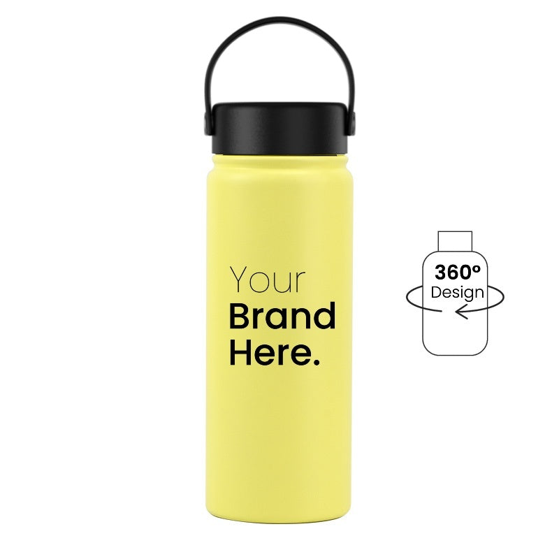 Yellow 550ml 18oz custom reusable water bottle