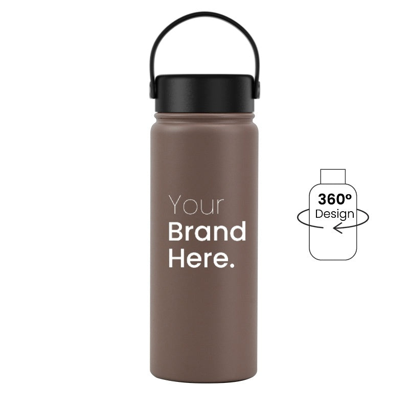 Mocha brown 550ml 18oz custom reusable water bottle