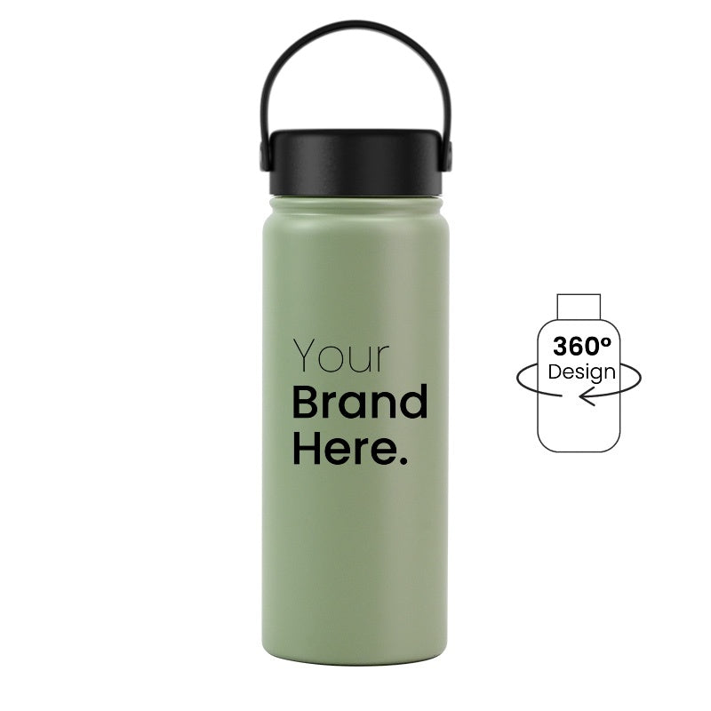 Green 550ml 18oz custom reusable water bottle