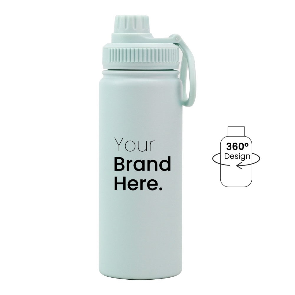 Mint green 550ml (18oz) Custom Dual Lid Water Bottle