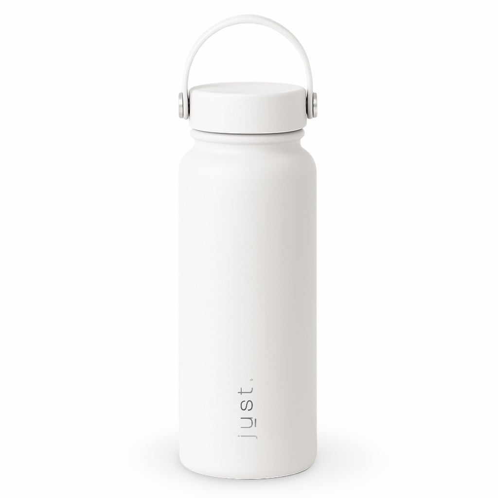 1L White Stainless Steel Water Bottle – Nomad