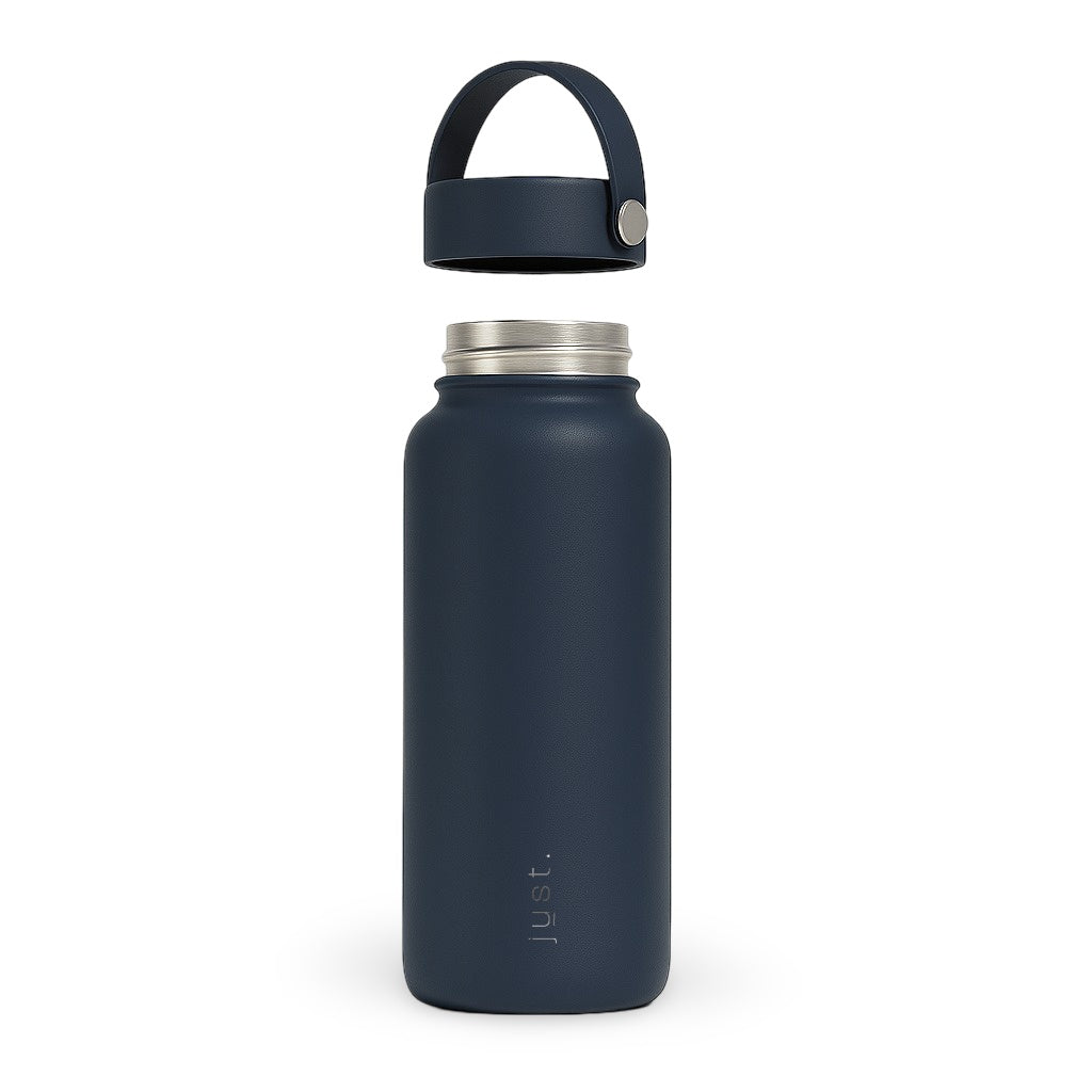 big ocean blue bottle with handle