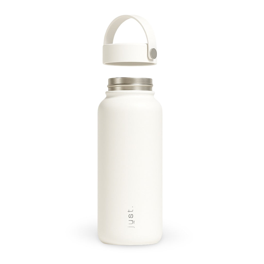 big white water bottle with handle