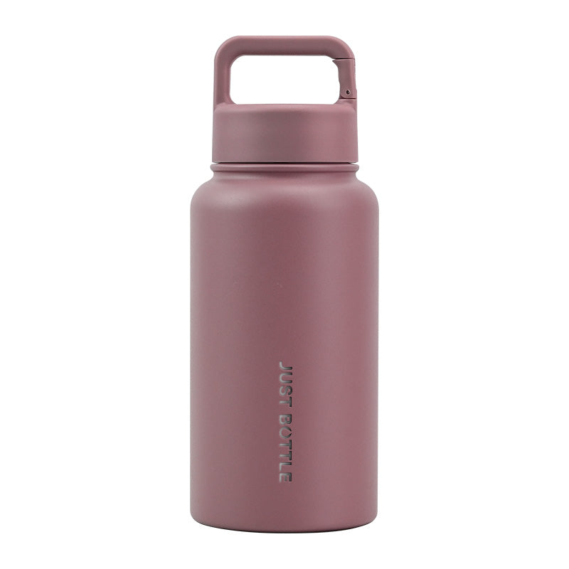 Metal water bottle with company logo in brown - 700ml (24oz) - Just Bottle Wide Clipper Bottle
