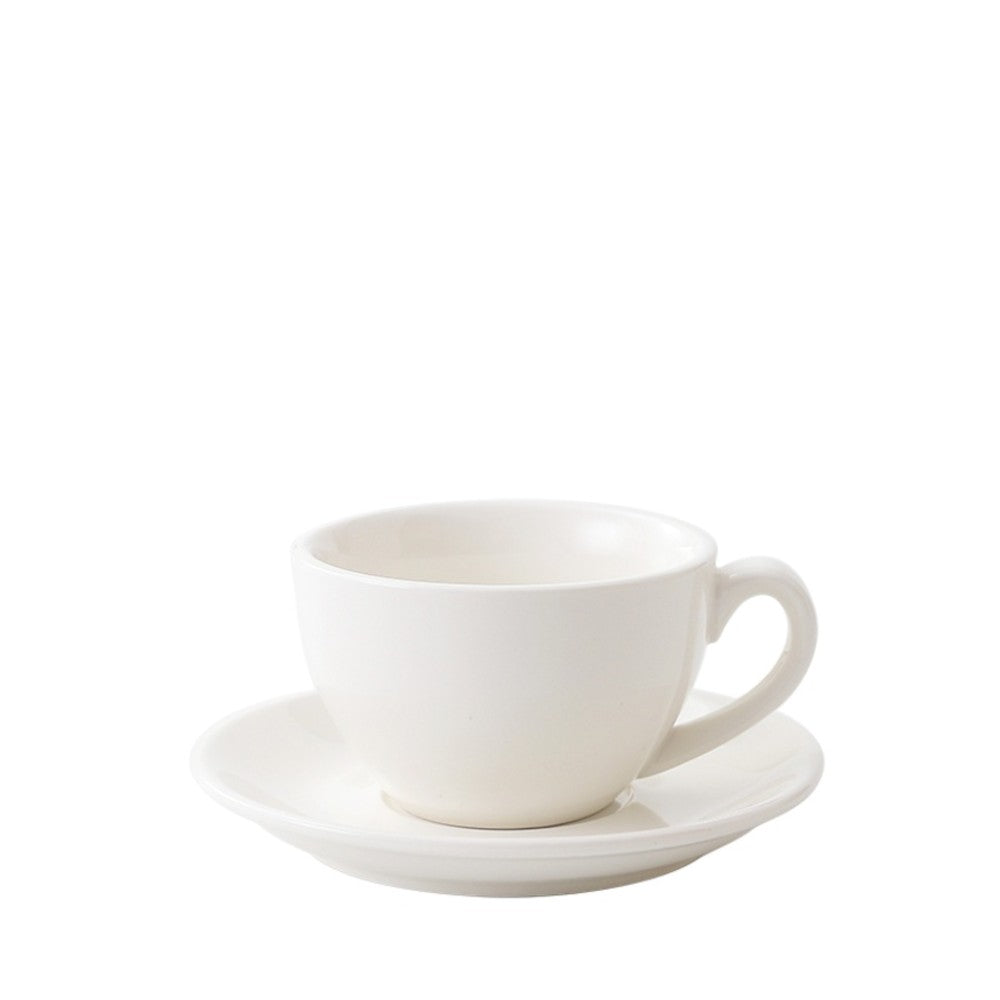 White wholesale porcelain 250ml cafe cup on white background