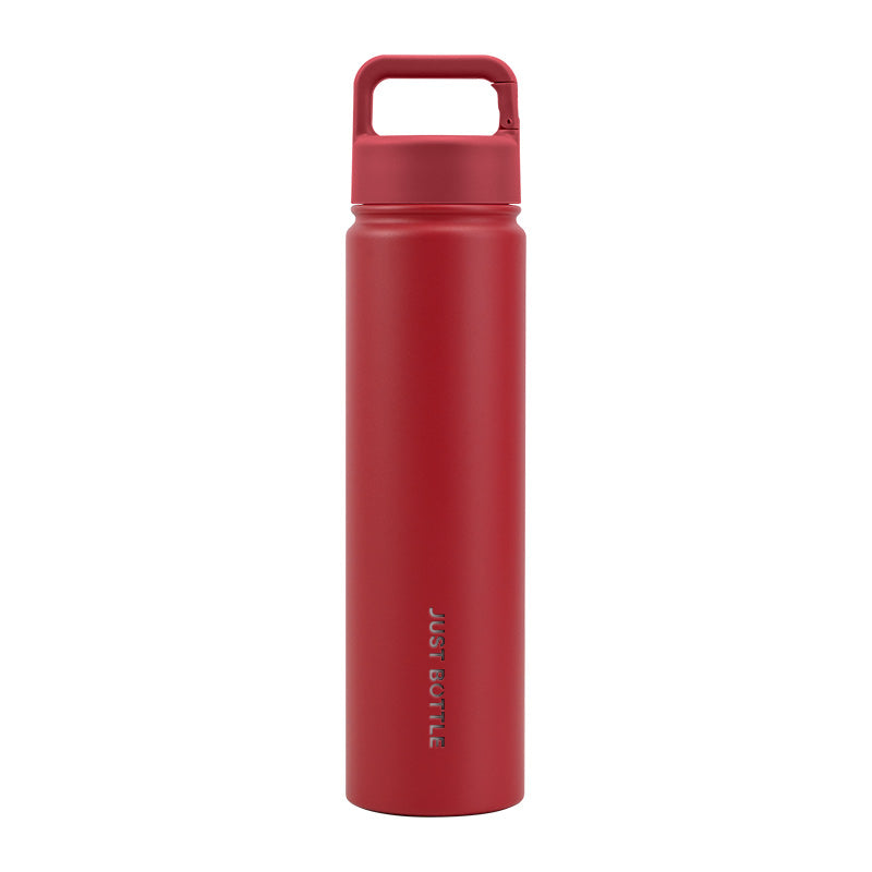 Metal water bottle with company logo in red - 750ml (25oz) - Just Bottle Tall Clipper Bottle