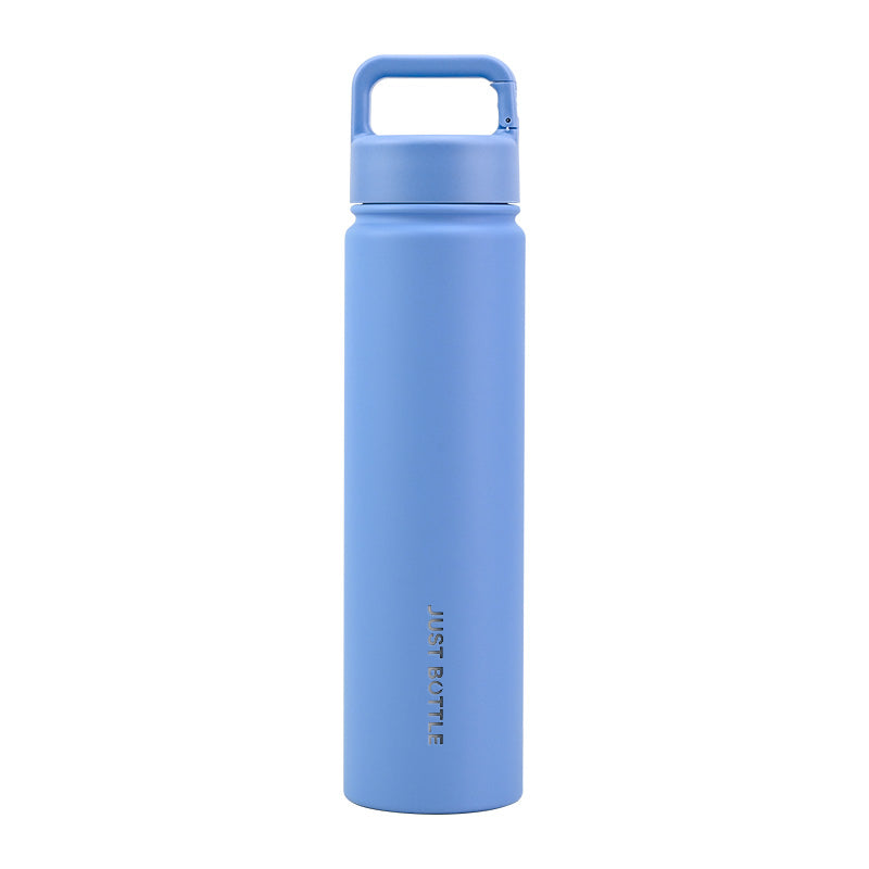 Metal water bottle with company logo in light blue - 750ml (25oz) - Just Bottle Tall Clipper Bottle