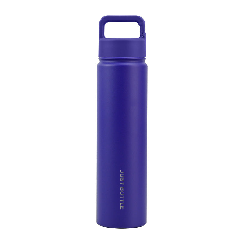 Metal water bottle with company logo in bright blue - 750ml (25oz) - Just Bottle Tall Clipper Bottle