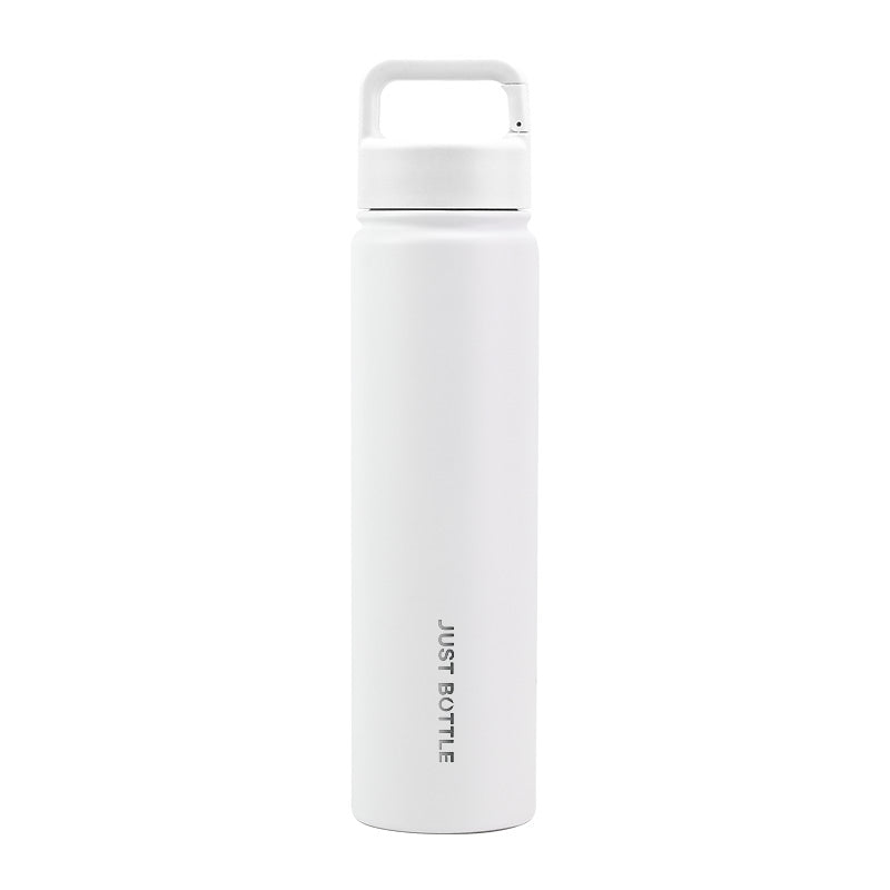 Metal water bottle with company logo in white - 750ml (25oz) - Just Bottle Tall Clipper Bottle