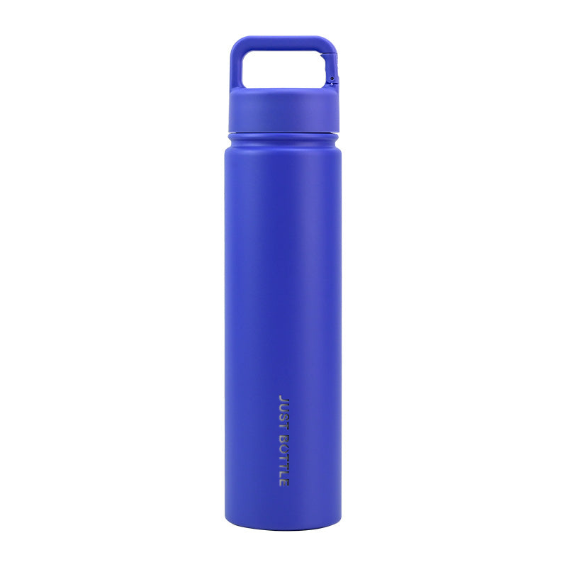 Metal water bottle with company logo in blue - 750ml (25oz) - Just Bottle Tall Clipper Bottle