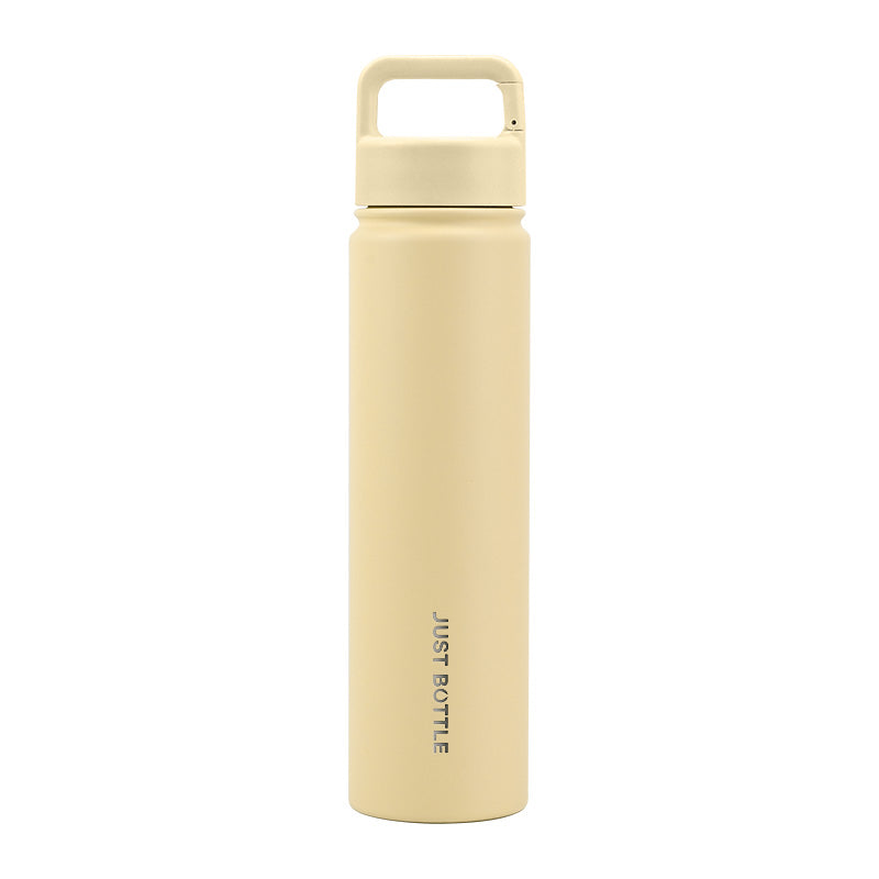 Metal water bottle with company logo in light yellow - 750ml (25oz) - Just Bottle Tall Clipper Bottle