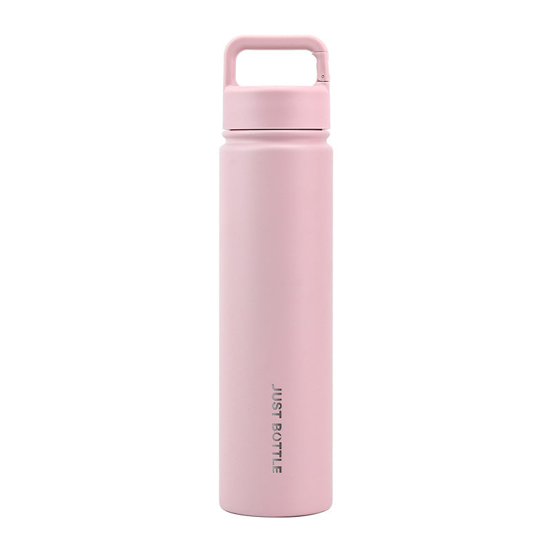 Metal water bottle with company logo in pink - 750ml (25oz) - Just Bottle Tall Clipper Bottle