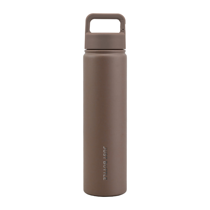 Metal water bottle with company logo in mocha - 750ml (25oz) - Just Bottle Tall Clipper Bottle