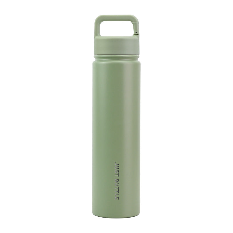 Metal water bottle with company logo in green - 750ml (25oz) - Just Bottle Tall Clipper Bottle