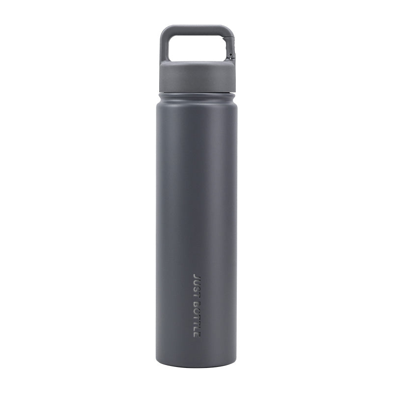 Metal water bottle with company logo in grey - 750ml (25oz) - Just Bottle Tall Clipper Bottle