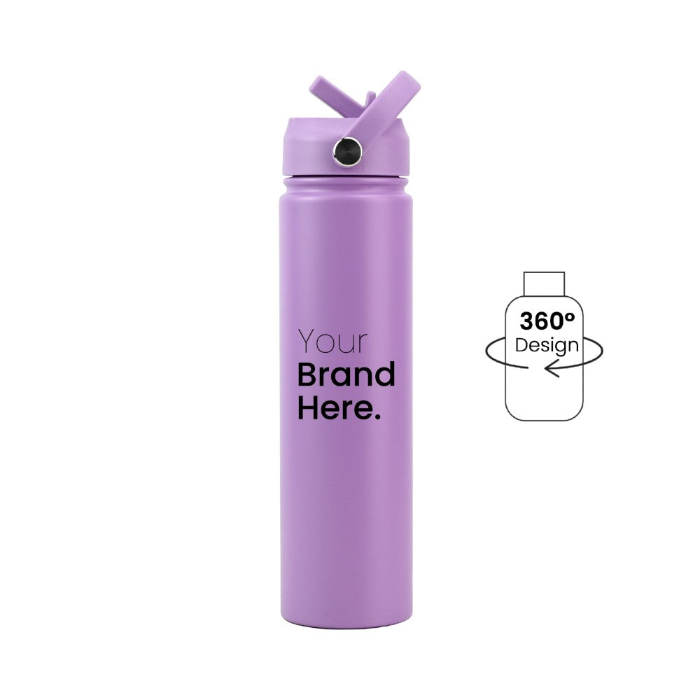 Dark pink Pioneer Bottle 750ml (25oz) Custom Straw Water Bottle