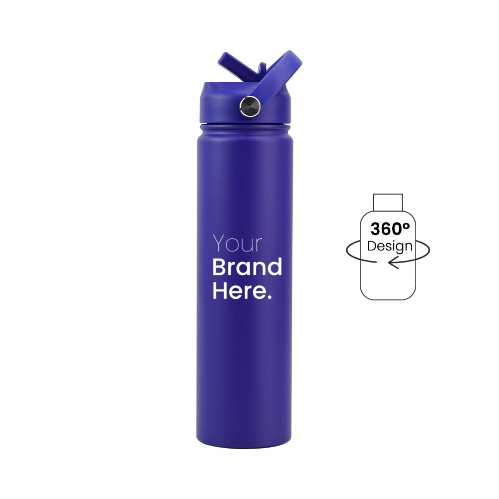 Purple Pioneer Bottle 750ml (25oz) Custom Straw Water Bottle