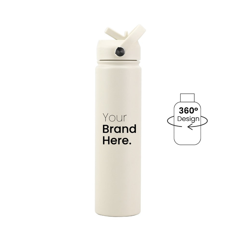 Off white Pioneer Bottle 750ml (25oz) Custom Straw Water Bottle