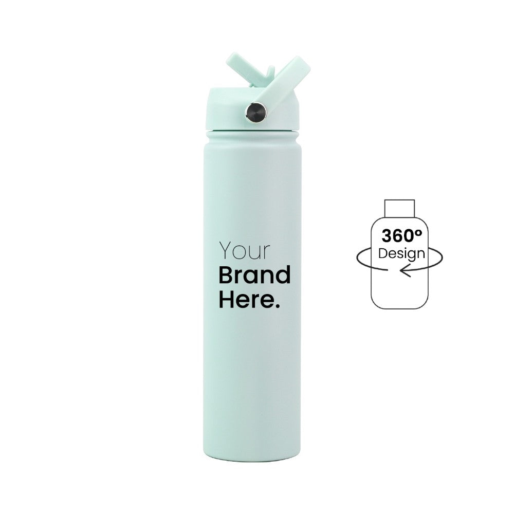 Mint green Pioneer Bottle 750ml (25oz) Custom Straw Water Bottle