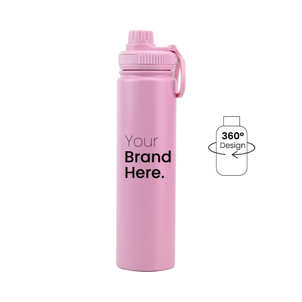 Dark pink 750ml (25oz) Custom Dual Lid Water Bottle