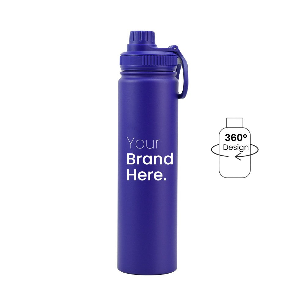 Purple 750ml (25oz) Custom Dual Lid Water Bottle