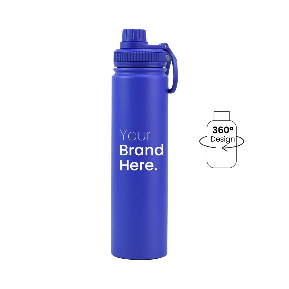 Blue 750ml (25oz) Custom Dual Lid Water Bottle