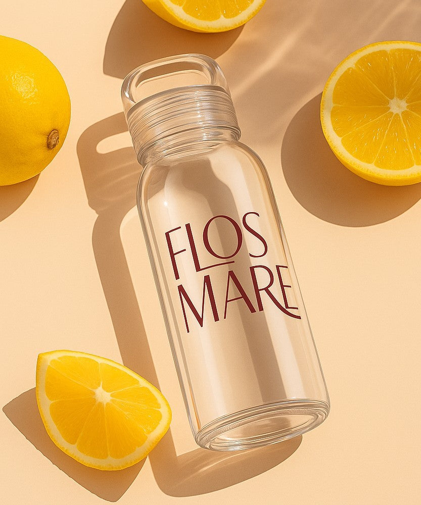 Glass water bottle with custom logo - 300ml/10 oz by Just Bottle