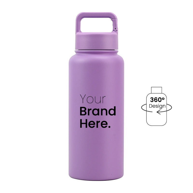 Dark pink 950ml (32oz) Custom Logo Stainless Steel Carabiner Water Bottle