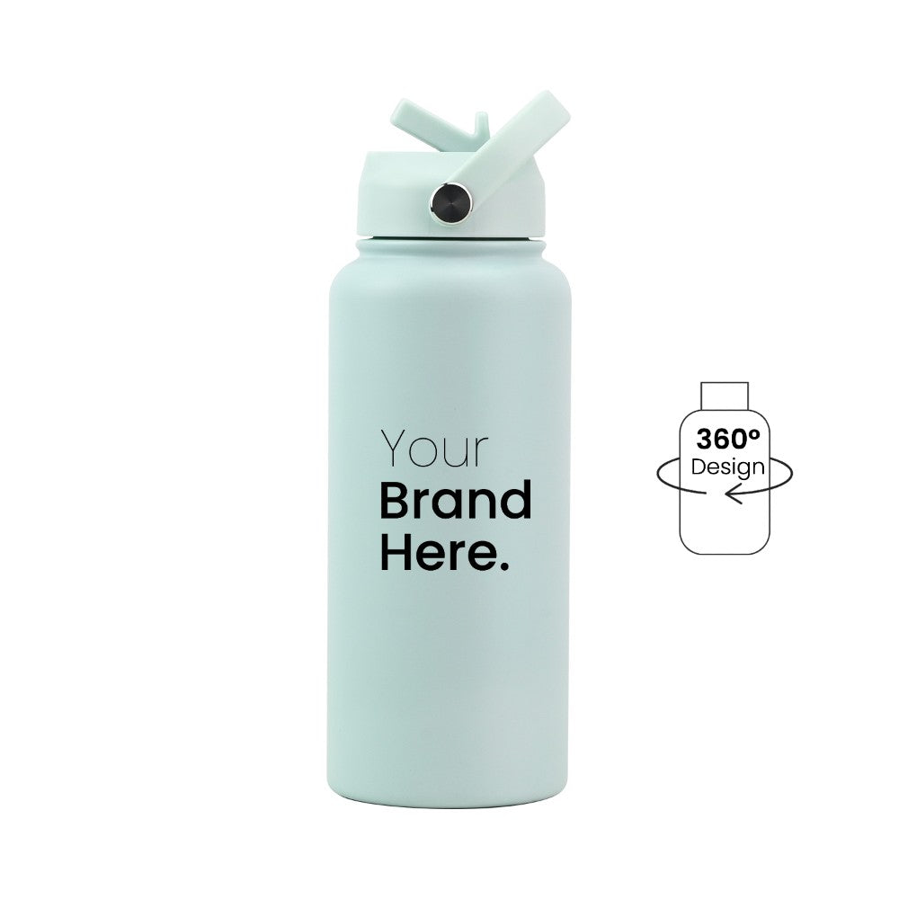 Mint green 950ml (32oz) Custom Straw Water Bottle