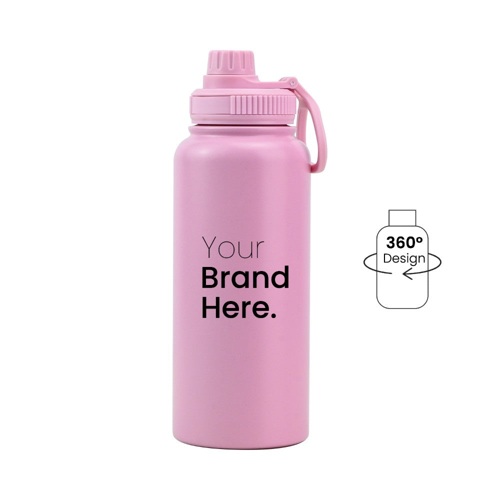 Dark pink 950ml (32oz) Custom Dual Lid Water Bottle
