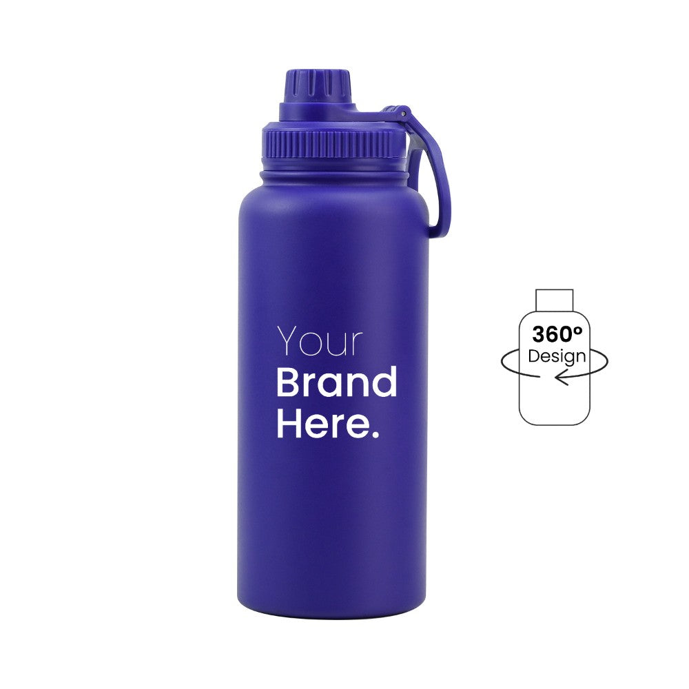 Purple 950ml (32oz) Custom Dual Lid Water Bottle