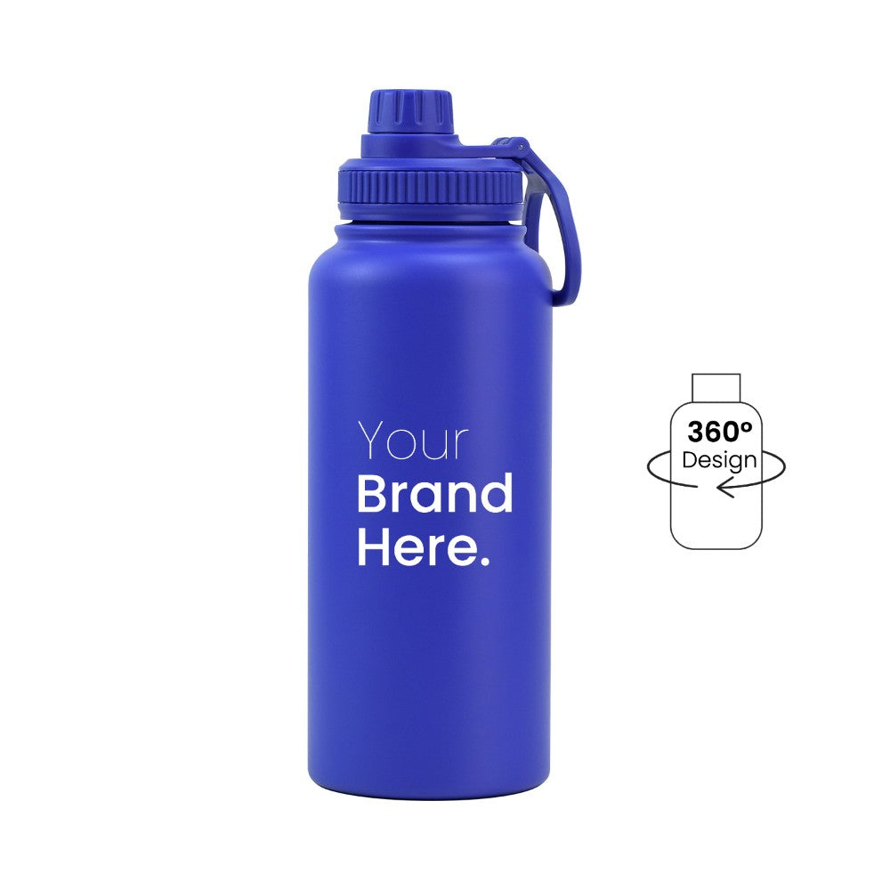 Blue 950ml (32oz) Custom Dual Lid Water Bottle