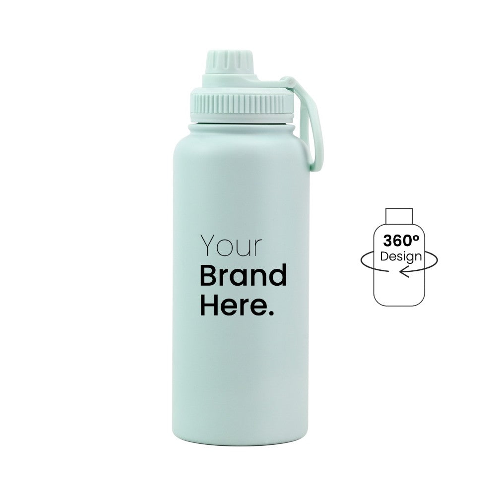 Mint green 950ml (32oz) Custom Dual Lid Water Bottle