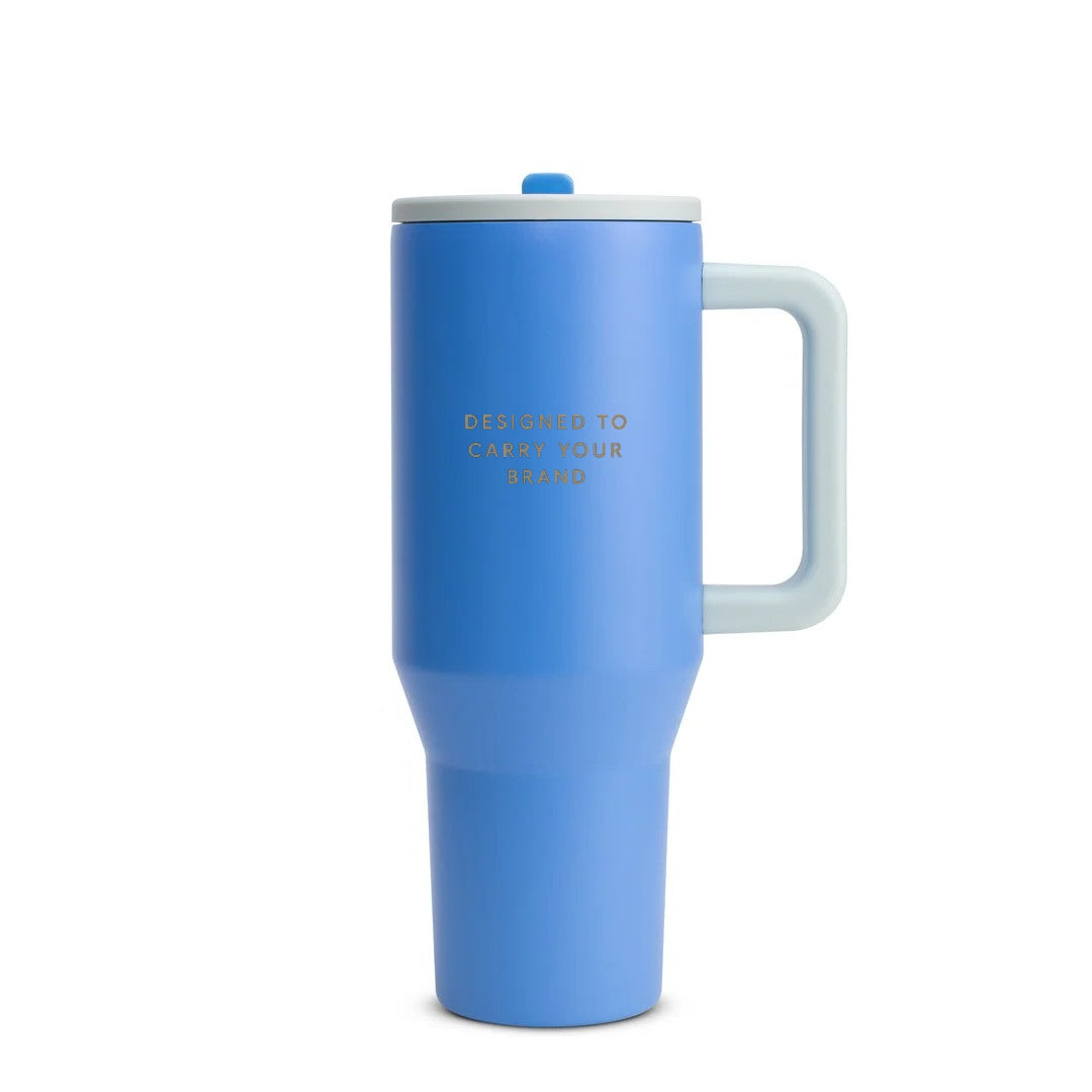 Titan Tumbler 40oz (1.2L) in blue with grey handle