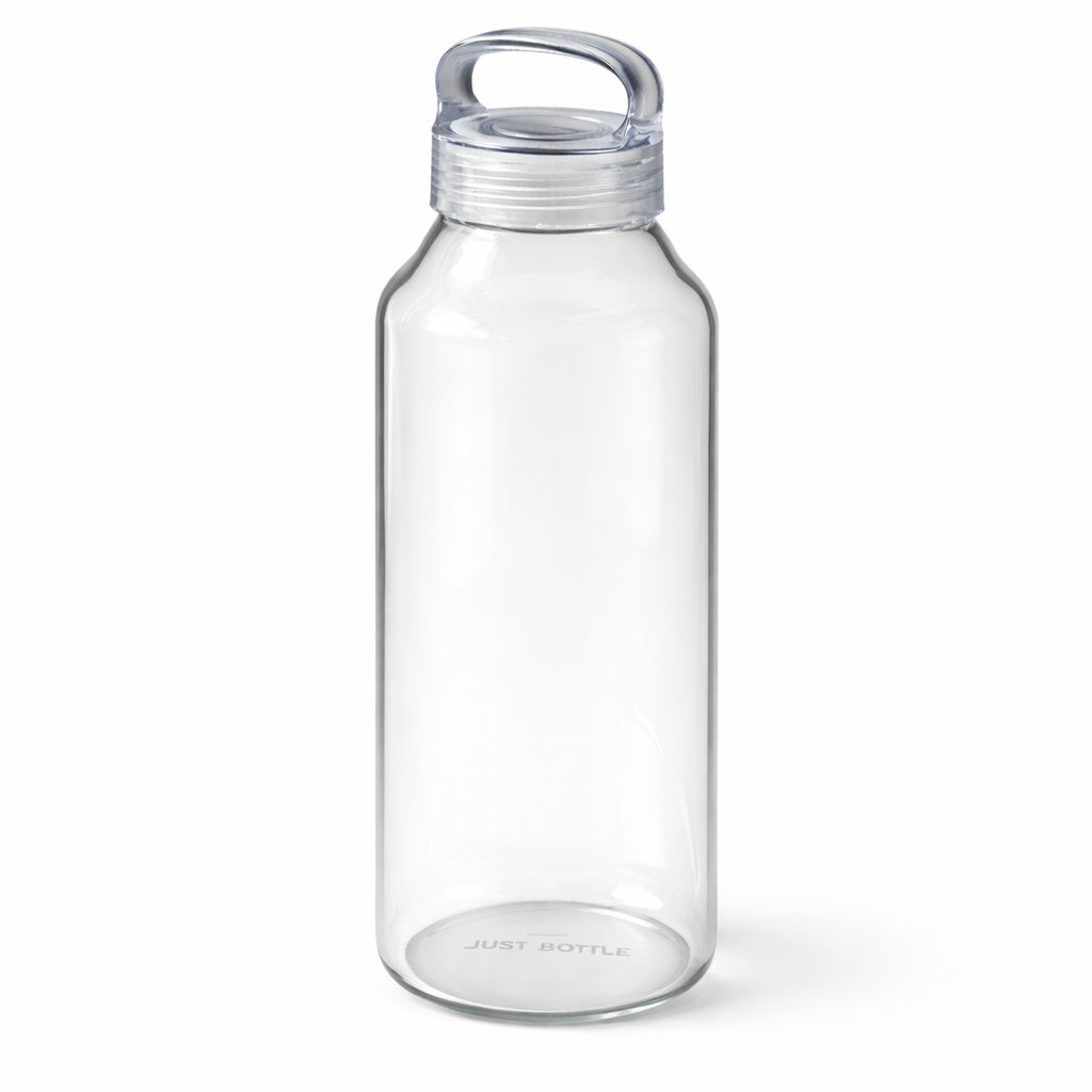 Large borosilicate glass water bottle - Just Bottle Zen Bottle 900ml (30oz) side view
