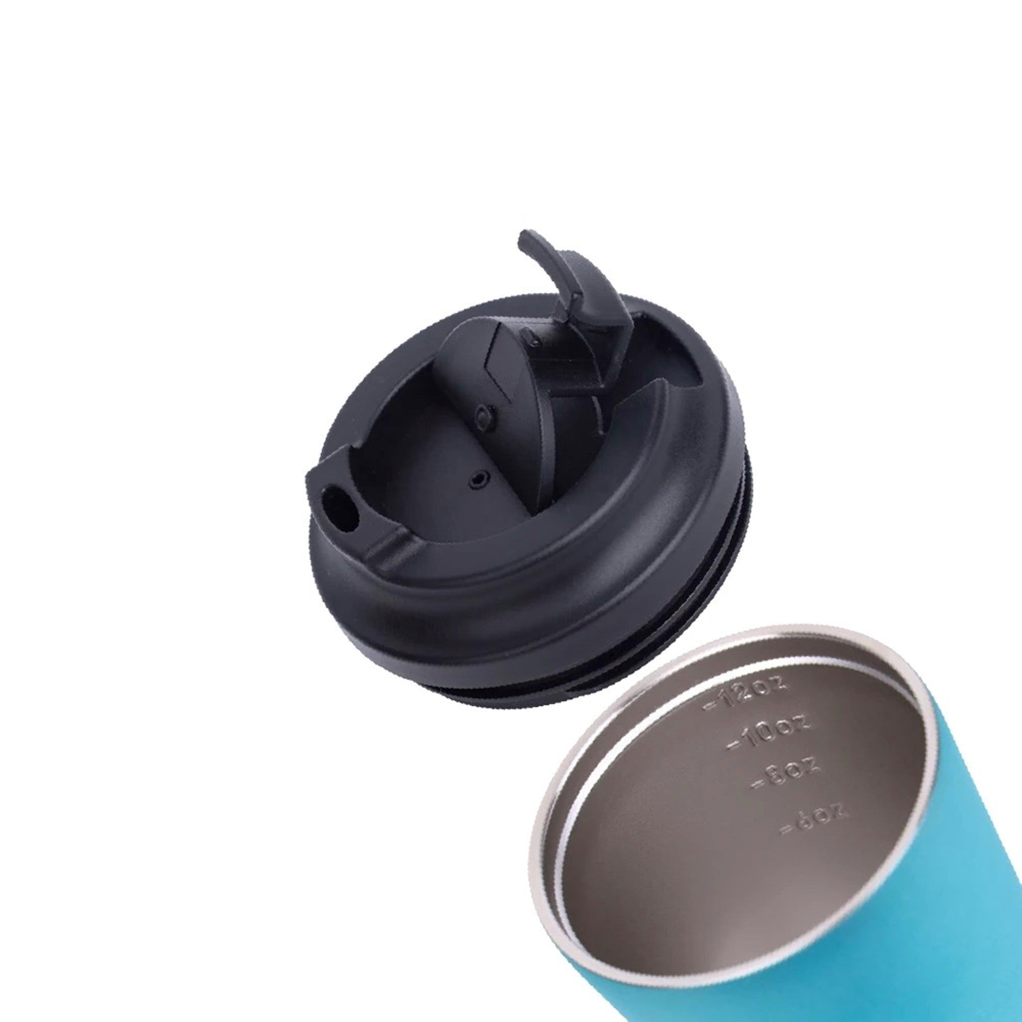 leakproof lid of reusable coffee cup - twist design to keep coffee hot