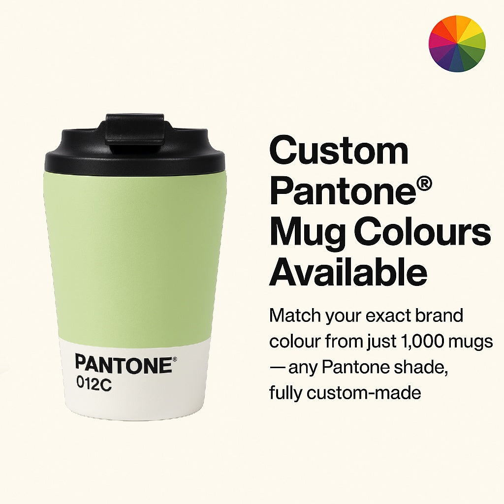 Custom Pantone colour company logo mug