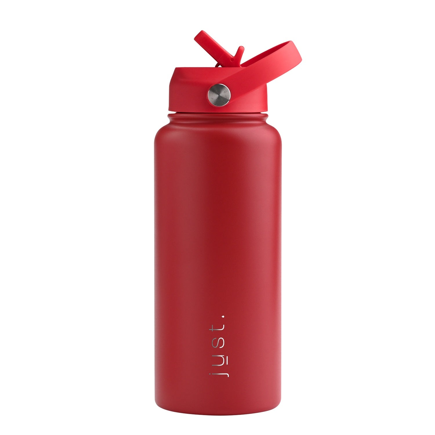 Red 950ml 32oz custom stainless steel water bottle with straw lid and company logo – Just Bottle Jumbo Pioneer