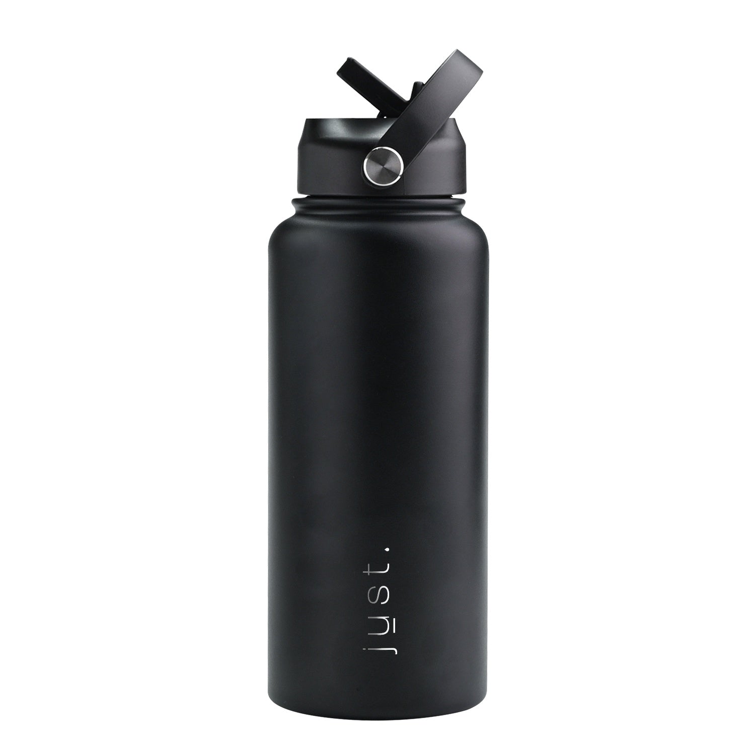 Black 950ml 32oz custom stainless steel water bottle with straw lid and company logo – Just Bottle Jumbo Pioneer