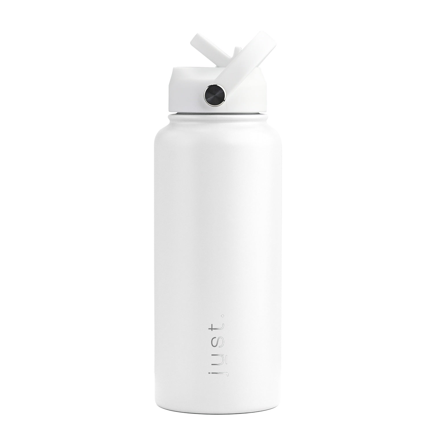 White 950ml 32oz custom stainless steel water bottle with straw lid and company logo – Just Bottle Jumbo Pioneer