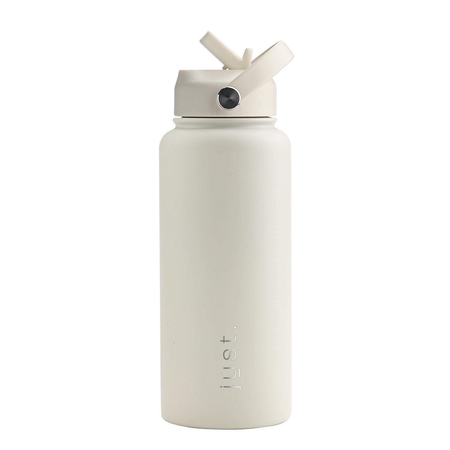 Beige 950ml 32oz custom stainless steel water bottle with straw lid and company logo – Just Bottle Jumbo Pioneer
